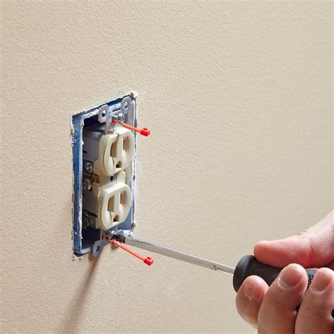 repair electrical box screw hole|loose electrical box in wall.